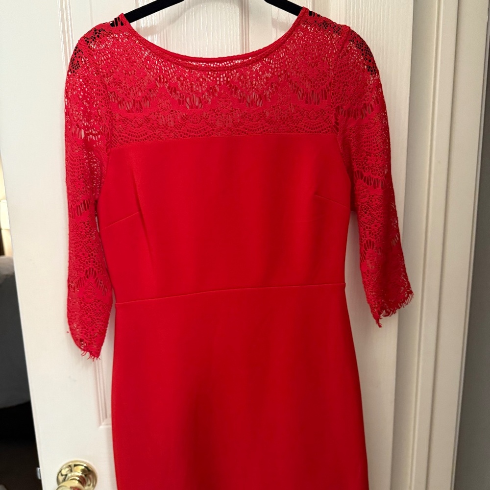 Express Red Lace Sheath Cocktail Dress – Size 6